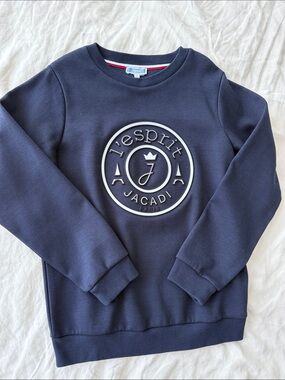 Jacadi Navy Crewneck Sweatshirt with Raised Emblem